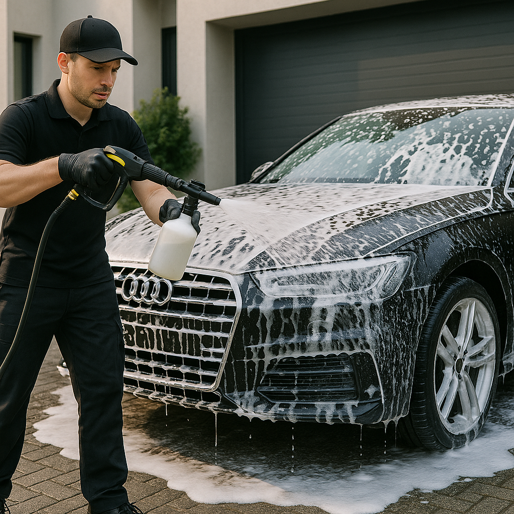 Servicio de detailing de autos a domicilio en Santiago con lavado profesional