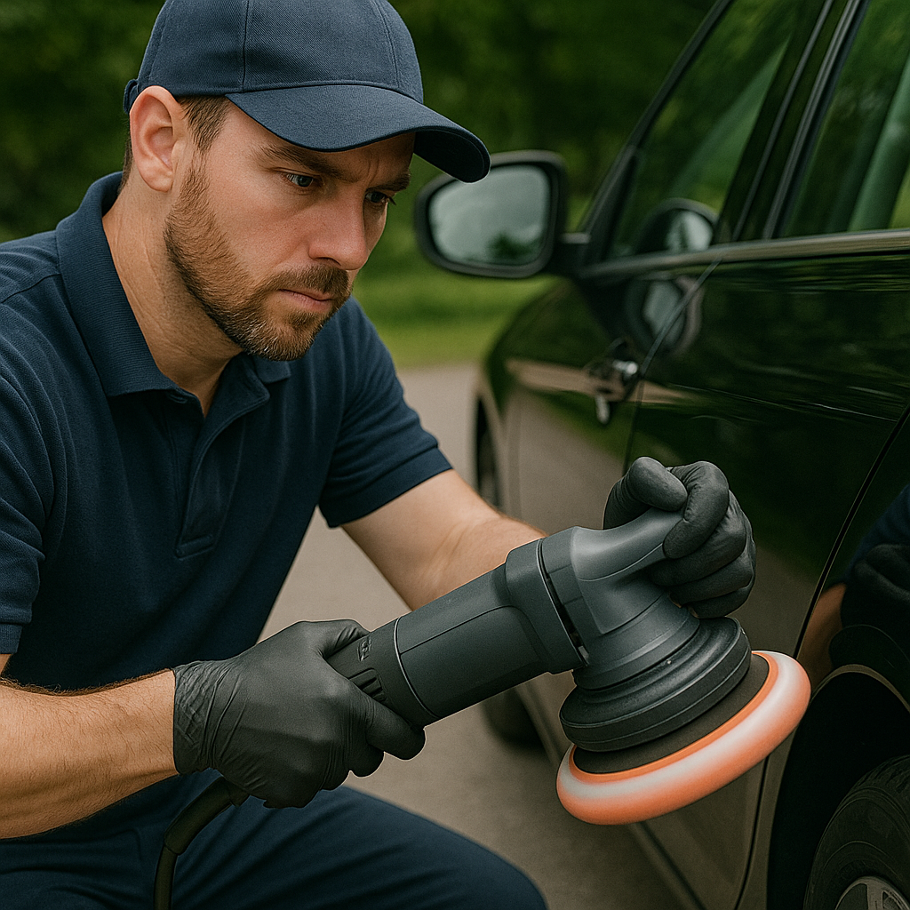 Pulido profesional como parte del detailing de autos a domicilio en Santiago